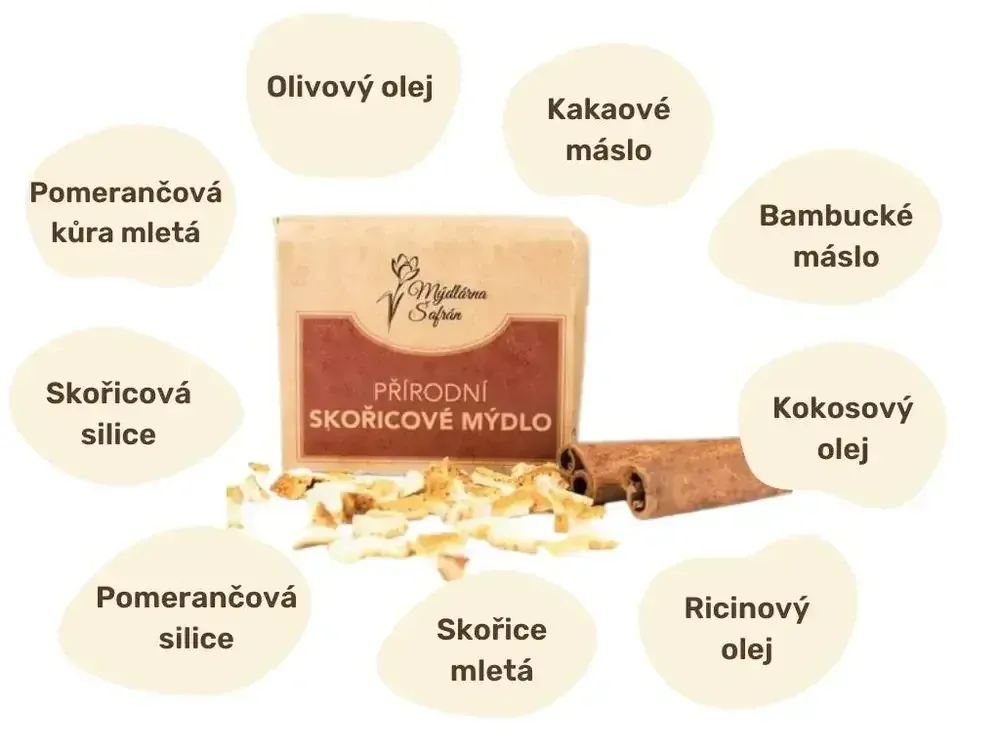 Přírodní skořicové mýdlo
