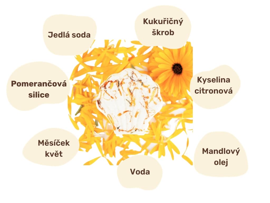 Měsíčková šumivka do koupele