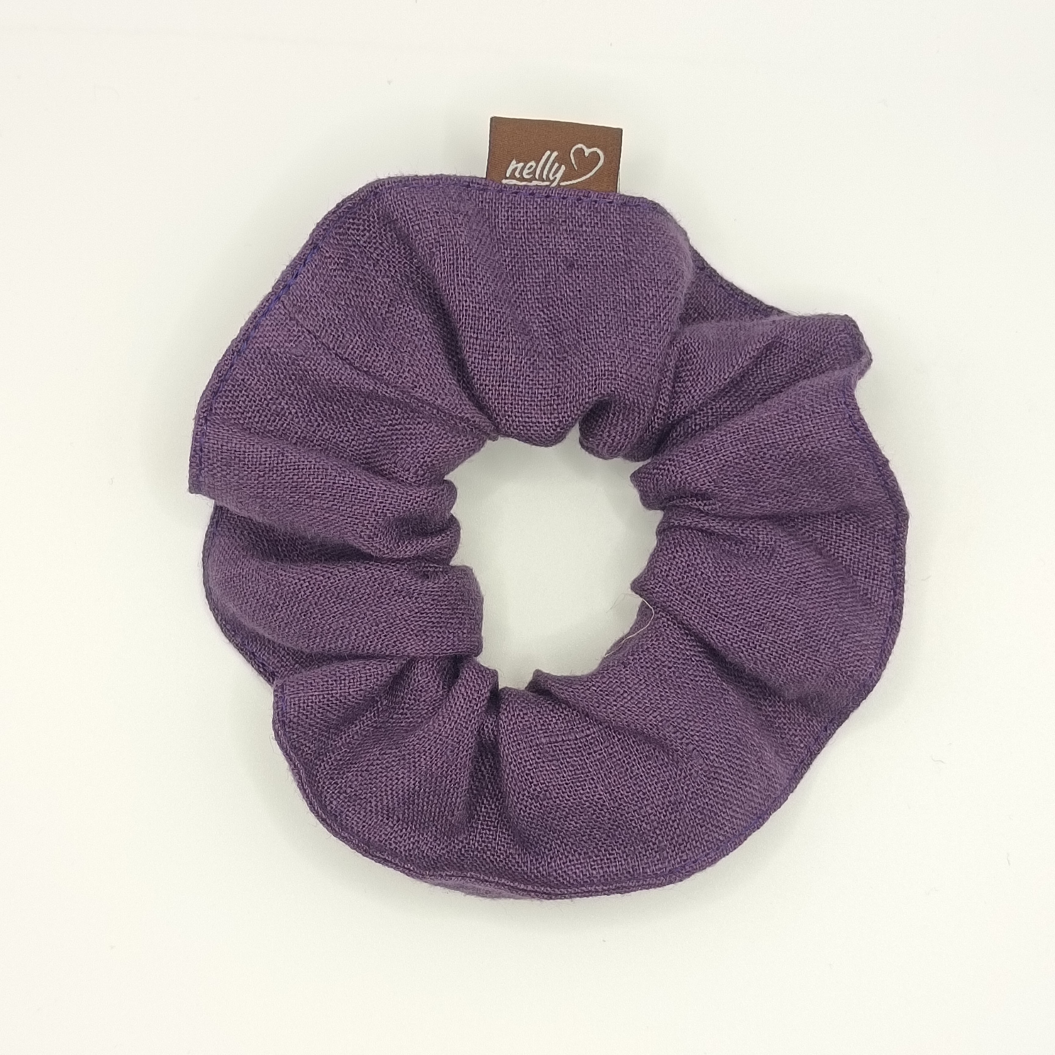 Gumička lněná scrunchie
