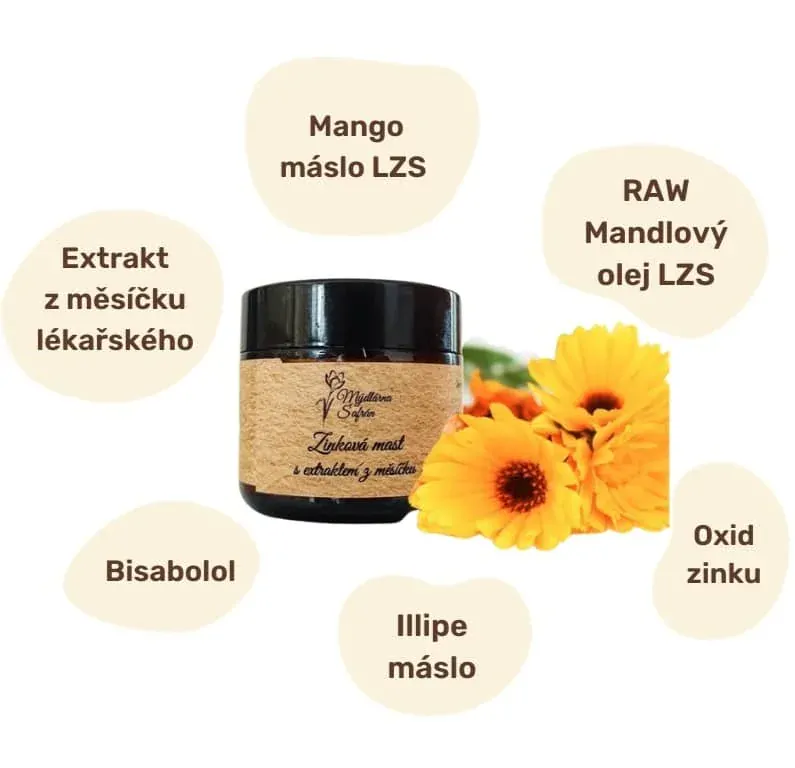 Zinková mast s extraktem z měsíčku