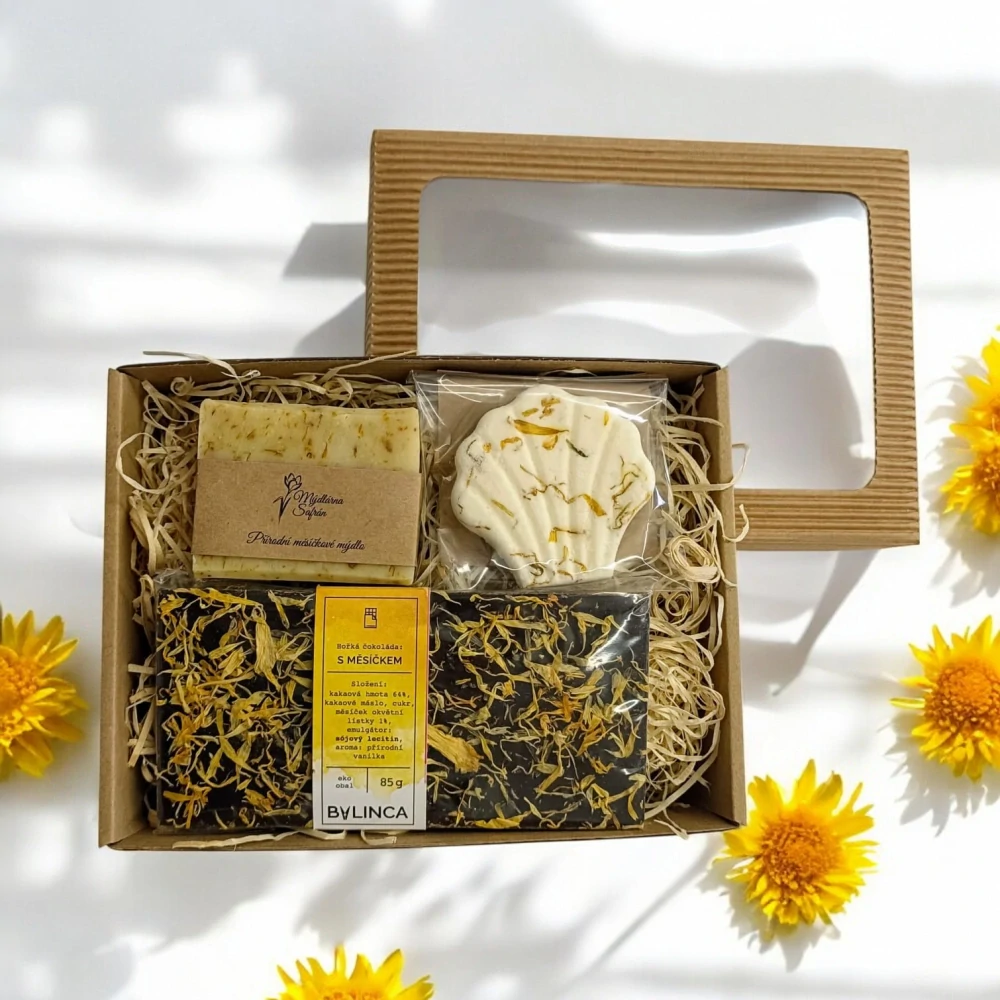 Dárková sada pro relaxaci - měsíček & čokoláda