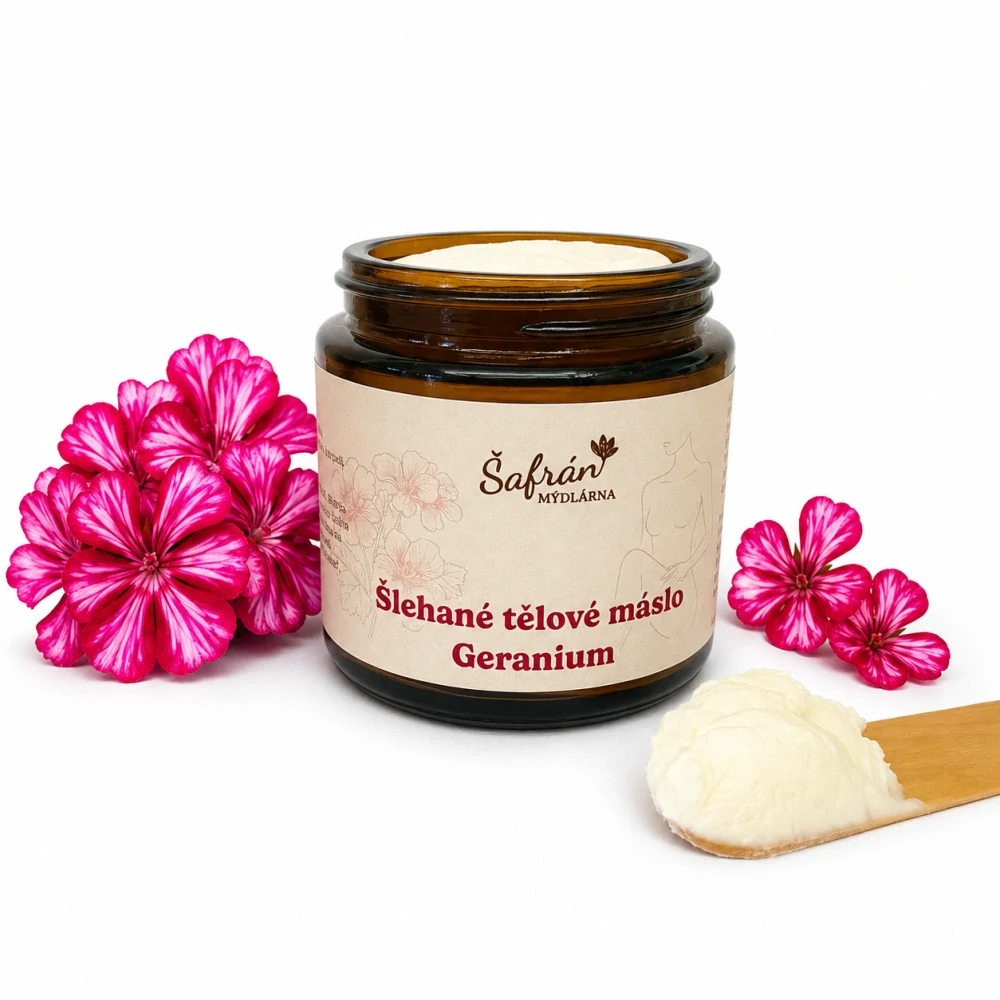 Šlehané tělové máslo Geranium