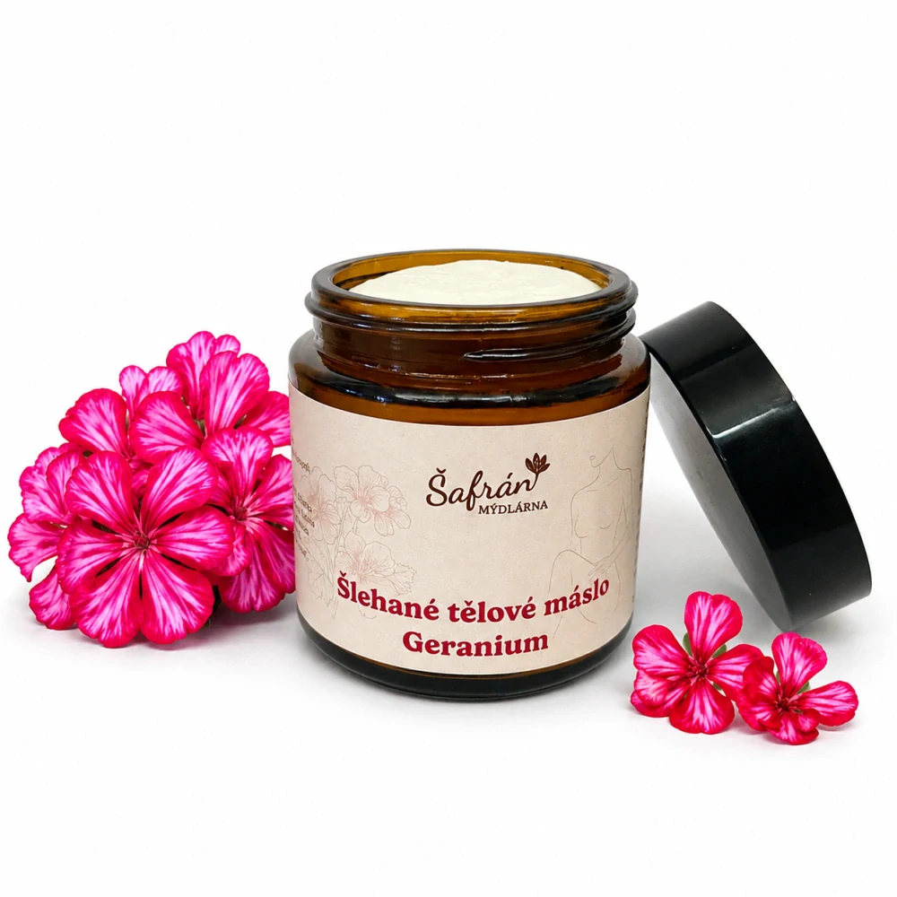 Šlehané tělové máslo Geranium