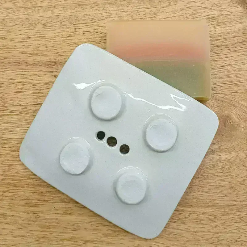 Keramická mýdlenka s barevným kapradím